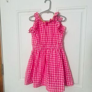 Crew Cuts Kids Gingham Print Dress Size 5